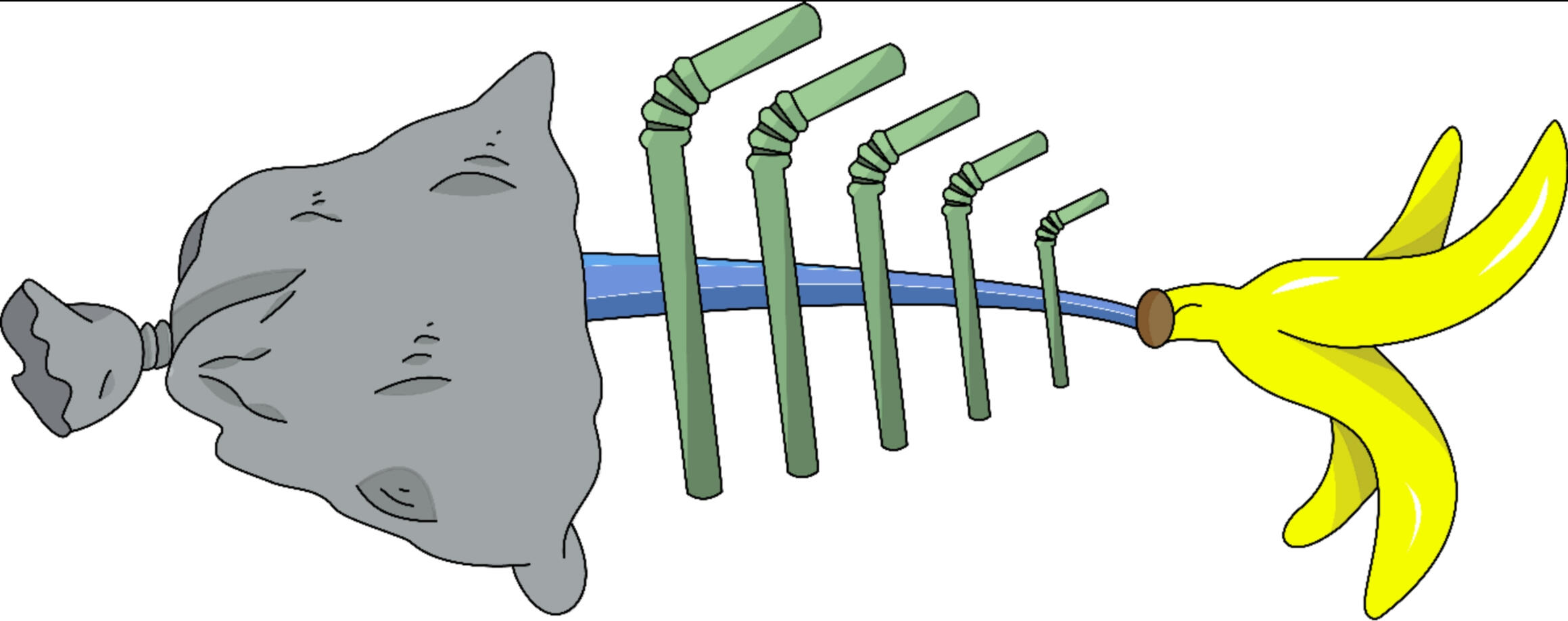 Trash Fish. Adobe Illustrator